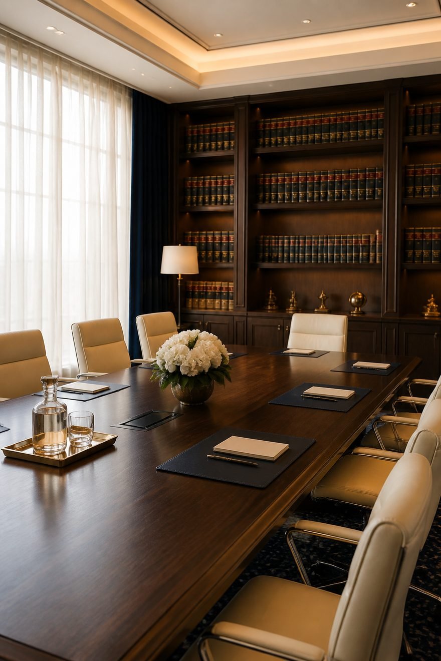 Sala de reunião do escritório de advocacia